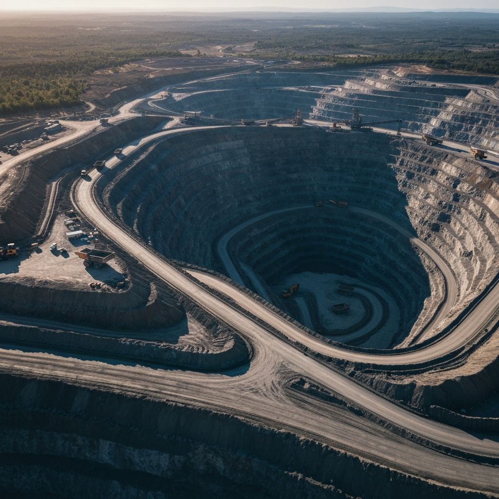 Industrial mining operation